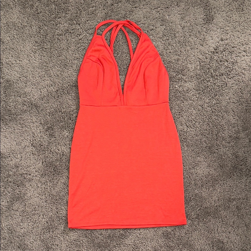 Nasty Gal Pink Bodycon Halter Dress for Cocktail